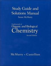 Cover of: Study Guide and Solutions Manual for Fundamentals of Organic and Biological Chemistry by John E. McMurry