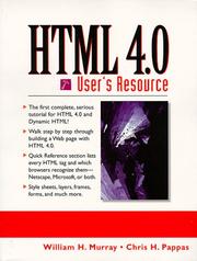 Cover of: HTML 4.0: user's resource