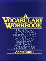 Cover of: A Vocabulary Workbook | Anne Farid