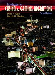 Cover of: Introduction to casino and gaming operations
