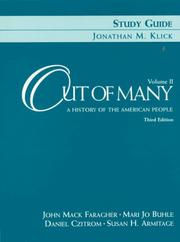 Cover of: Out of Many: A History of the American People, 3rd edition - Volume II Study Guide