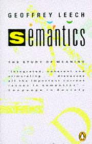 Cover of: Semantics by Geoffrey N. Leech