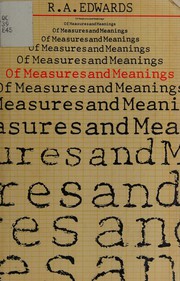 Cover of: Of measures and meanings