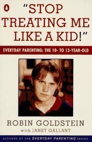 Cover of: Stop treating me like a kid by Robin Goldstein