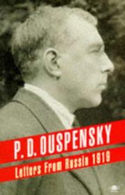 Cover of: Letters from Russia 1919 (Arkana) by P. D. Ouspensky