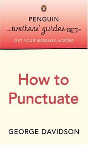 Cover of: How to Punctuate: Penguin Writer's Guide (Penguin Writers' Guides)