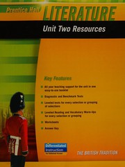 Prentice Hall Literature - Unit Two Resources - The British Tradition