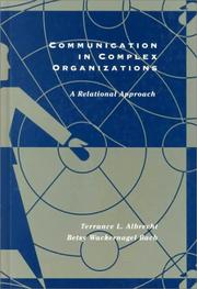 Cover of: Communication in complex organizations: a relational approach
