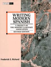 Cover of: Writing Modern Spanish by Frederick S. Richard