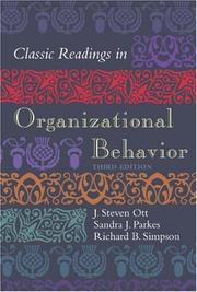 Cover of: Classic readings in organizational behavior | 