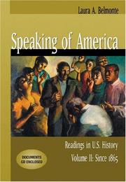 Cover of: Speaking of America: Readings in U.S. History, Volume II: Since 1865 (with CD-ROM)