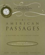 Cover of: HIstorical Geography Workbook to Accompany American Passages: A History of the United States, Volume 1 to 1877
