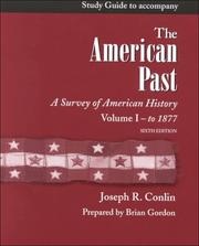Cover of The American Past Study Guide I by Joseph R. Conlin