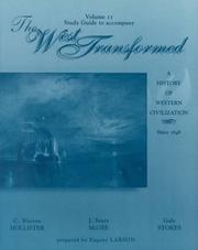 Cover of: The West Transformed Study Guide | C. Warren (Charles Warren) Hollister