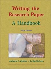 Cover of: Writing the Research Paper: A Handbook