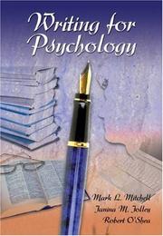 Writing for psychology by Mark L. Mitchell