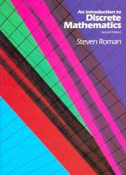 Cover of: An introduction to discrete mathematics by Steven Roman