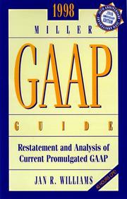 Cover of: 1998 Miller Gaap Guide by Jan Williams, Jan R. Williams