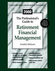 Cover of: The Professional's Guide to Retirement Financial Management2000