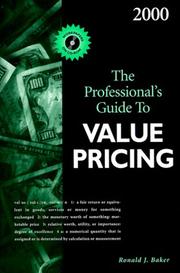 Cover of: The Professional's Guide to Value Pricing 2000