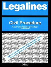 Cover of: Legalines: Civil Procedure (Adaptable to Fifth Edition of Rosenberg Casebook)