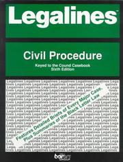 Cover of: Legalines: Civil Procedure (Legalines)