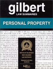 Cover of: Gilbert Law Summaries: Personal Property