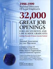 Cover of: National Directory of Legal Employers: 22,000 Great Job Openings for Law Students and Law School Graduates! (National Directory of Legal ... for Law Students & Law School Graduates)