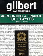 Cover of: Gilbert Law Summaries: Accounting & Finance for Lawyers