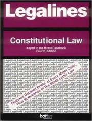 Cover of: Legalines: Constitutional Law by Jonathon Neville, Jonathon Neville