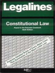 Cover of: Legalines: Constitutional Law by Jonathon Neville, Jonathon Neville