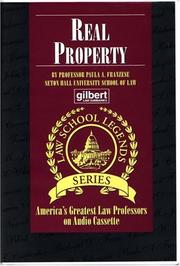 Cover of: Real Property (Law School Legends Series: America's Greatest Law Professors on Audio Cassette)