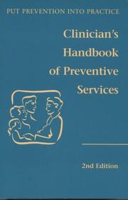 Cover of: Clinician's handbook of preventive services: put prevention into practice