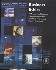 Cover of: Business Ethics: a Manual for Managing a Responsible Business Enterprise in Emerging Market Economies