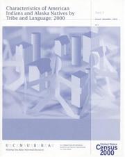 Cover of: 2000 Census of Population and Housing, Characteristics of American Indians and Alaska Natives by Tribe and Language, Pt. 1 and 2