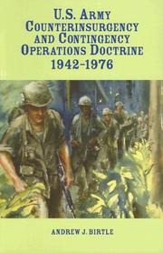 Cover of: U.S. Army Counterinsurgency and Contingency Operations Doctrine, 1942-1976 (Paperbound) (Center of Military History Publication) by Andrew J. Birtle