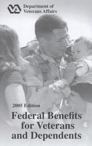 Federal Benefits for Veterans and Dependents, 2006 (Federal Benefits for Veterans and Dependents) by Office of Public Affairs Veterans Affairs Dept.