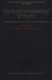 Cover of: Psychopharmacology of panic by edited by Stuart A. Montgomery.