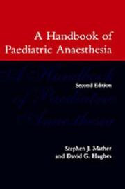 Cover of: A handbook of paediatric anaesthesia
