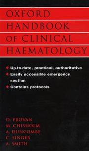 Cover of: Oxford handbook of clinical haematology