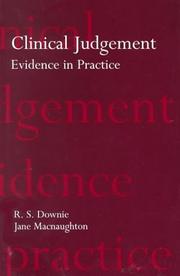 Cover of: Clinical Judgement: Evidence in Practice