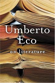 Cover of: On literature by Umberto Eco