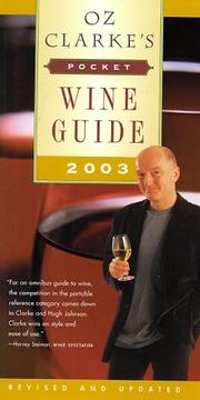 Cover of: Oz Clarke's Pocket Wine Guide 2003 (Oz Clarke's Pocket Wine Guides) by Oz Clarke