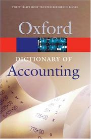 Cover of: A Dictionary of Accounting (Oxford Paperback Reference)