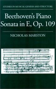 Cover of: Beethoven's piano sonata in E, op. 109