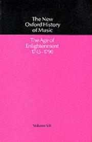 Cover of: The age of enlightenment, 1745-1790 by Egon Wellesz