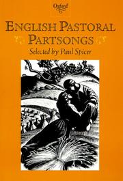 Cover of: English Pastoral Partsongs by Paul Spicer