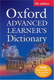 Cover of: Oxford Advanced Learner's Dictionary by Albert Sydney Hornby, Sally Wehmeier