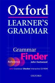 Cover of: Oxford Learner's Grammar by John Eastwood