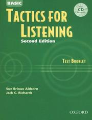 Cover of: Basic Tactics for Listening: Test Booklet with Audio CD (Tactics for Listening)